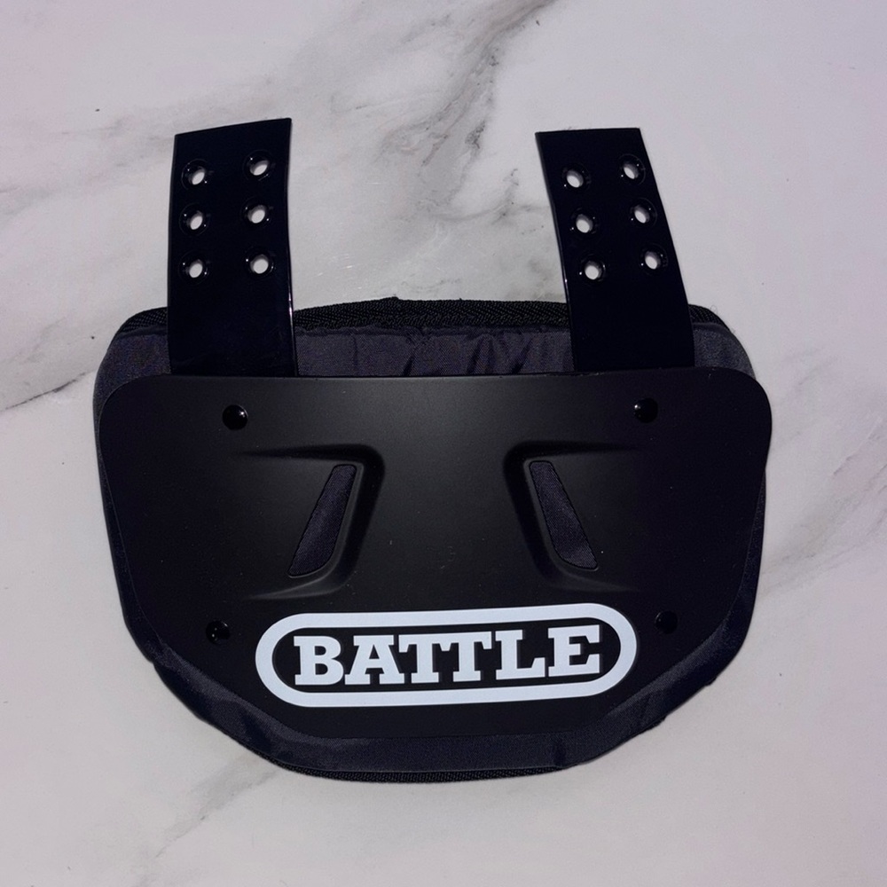 Black BATTLE back plate for football